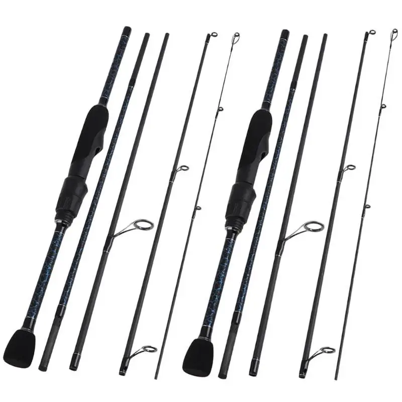 

2018 New 1.8M 5 Sections fishing rod Crack Pattern Paint Carbon Fiber Carbon Spinning Casting Lure Fishing Rod Sea Fishing Pole