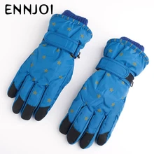ENNJOI детские лыжные перчатки зимние плюс бархатные толстые водонепроницаемые холодные теплые уличные для мальчиков
