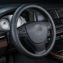 Cowhide Car Steering Wheel Cover For Jeep VILNER Limited compass liberty Cherokee for Land Rover Auto Accessories car styling