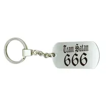 1 шт. Команда сатана 666 всепогодный автомобильный брелок для ключей пентаграмма металлический брелок для ключей аксессуары для мотоциклов автомобиля стиль