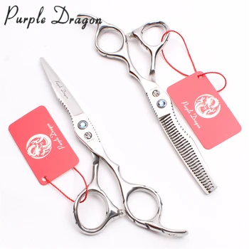 

6" 17.5cm Purple Dragon Brand Shiny Thinning Scissors Cutting Shears Hair Clippers Professional Hairdressing Scissors Set Z1011