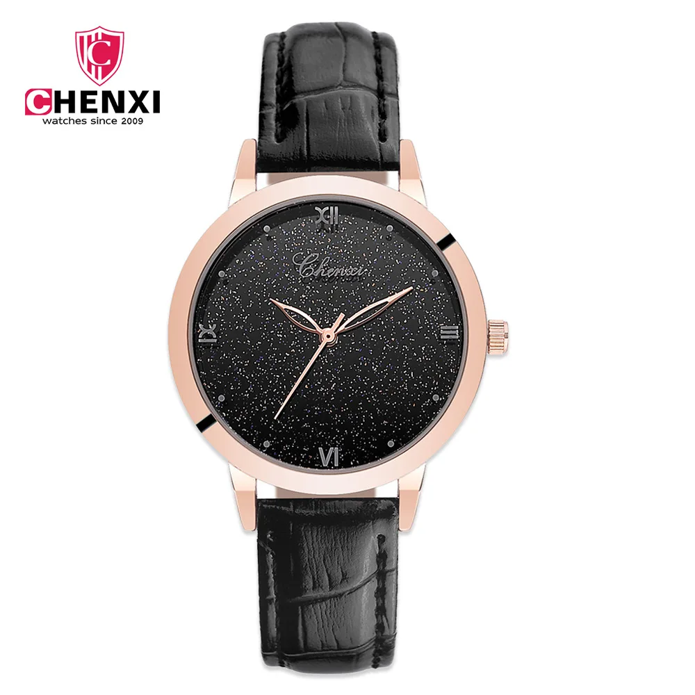 

CHENXI Women Design Wrist Watch ladies Unique Romantic Starry Sky dial Casual Fashion Luxury Brand quartz watches Woman Gift