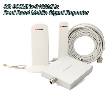 

100% Original SUNHANS 65dB 900MHz-2100MHz Dual Band 3G Repeater Cell Phone Signal Booster/ Signal Amplifier