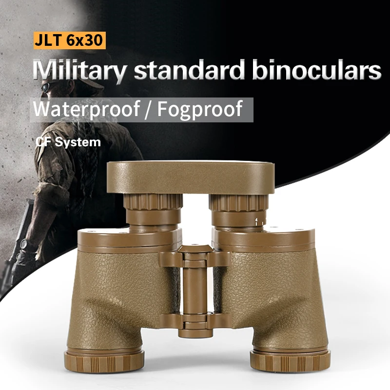

6x30 Professional Military rangefinder Binoculars Waterproof Telescope Bak4 Porro Prism Individual Focus