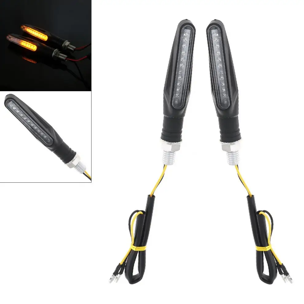

2pcs 12V ABS Universal Yellow Flash Motorcycle Direction Signal Turn Signal Light