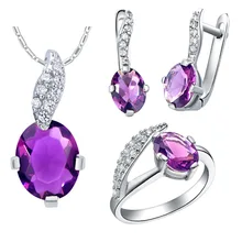 Plated NEW set of 925 Sterling Silver custom made pendant ear ring set with micro insert
