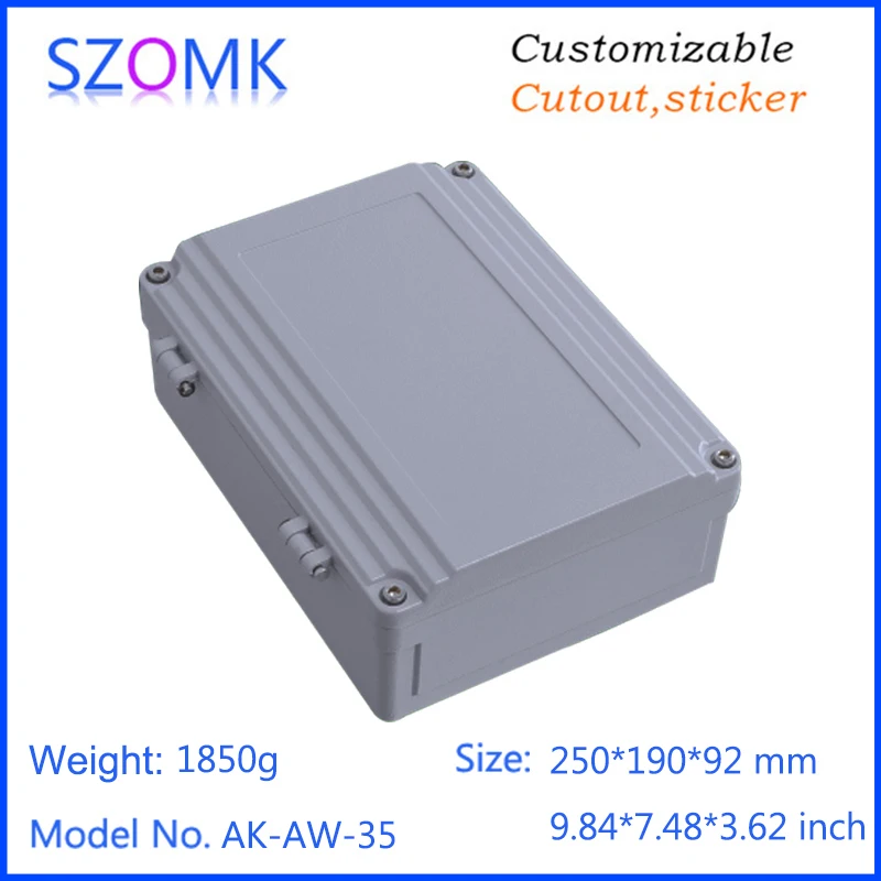 szomk IP66 die cast aluminum waterproof enclosure for electronics aluminum case waterproof equipment junction box  (5)