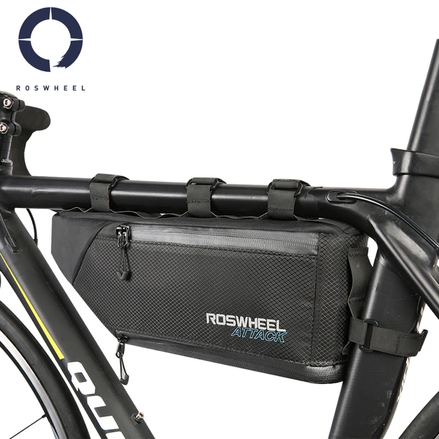 US $23.99 Roswheel 4L Expandable Large Capacity Bicycle Cycling Bike Front Frame Top Tube Triangle Bag Pannie