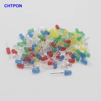 

500Pcs/lot 5MM LED Diode Kit Mixed Color Red Green Yellow Blue White