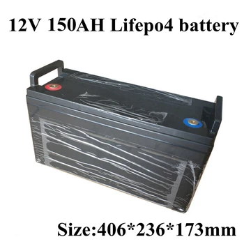 

Waterproof Lifepo4 12V 150AH Lithium Battery BMS 12.8V for 1200W Travel Trailer Motorhome Boat RV Solar Energy +10A Charger