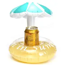 3 шт. мини-подставка для воды boia зонтик Надувной Держатель Для банки бассейн напиток плавательная игрушка чашка песок сиденье бутылка для воды аксессуары