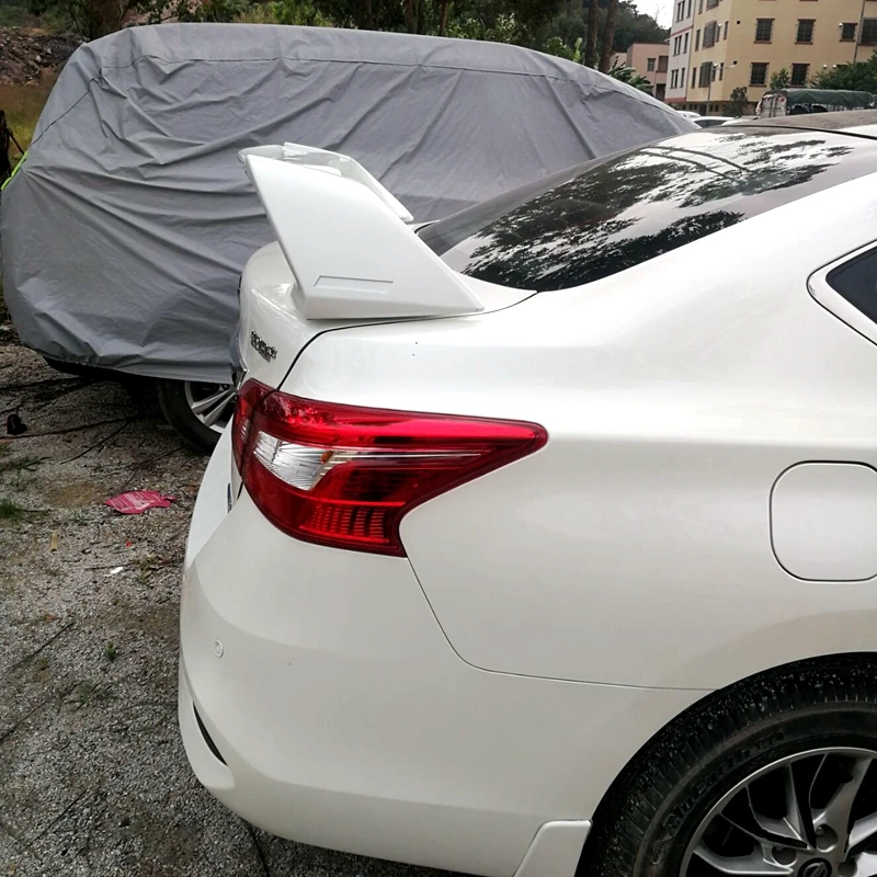Для NISSAN Sentra спойлер 2012- высокое качество абс материал заднее крыло грунтовка цвет задний спойлер спортивный стиль