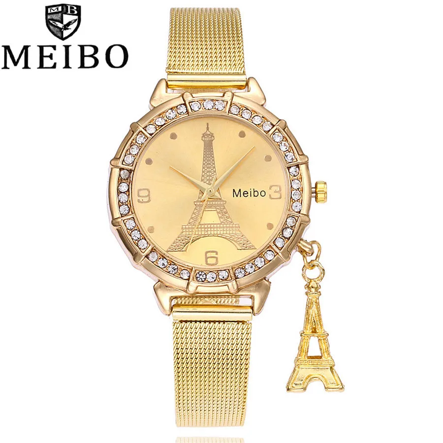 

Mujer Zegarek Damski Kol Saati Relojes Para Women Eiffel Tower Stainless Steel Quartz Wrist Watch Gogoey Brand Women's Watches