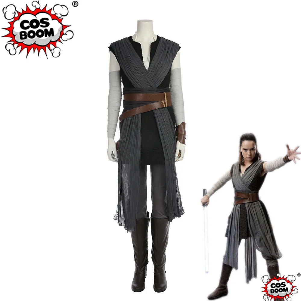 COSBOOM Star Wars Cosplay The Last Jedi Rey Costume Adult Women's