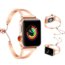 Ремешок из нержавеющей стали 316L для Apple watch, 4 ремешка, 44 мм, 40 мм, iwatch, 42 мм, correa, 38 мм, металлический браслет для наручных часов 4, 3, 2, 1