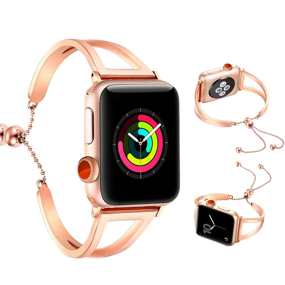316L Нержавеющая сталь ремешок для наручных часов Apple watch 6 Группа 44 мм 40 iwatch 42