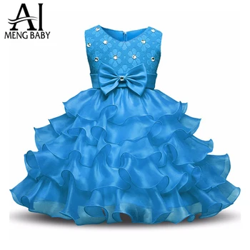 Girl Dress 2017 Sleeveless Kid Dresses Girls Clothes Party Princess Vestidos Nina 6 7 8 year birthday Dress Christmas baptism