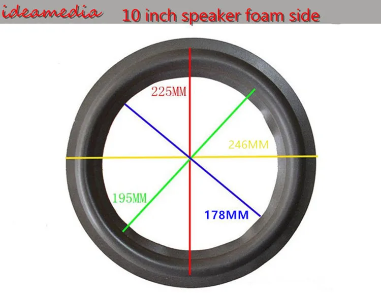10 шт. 4 ''5'' 6 ''8'' 10 ''12 '4 дюйма 5 дюймов 6 дюймов кольцо из вспененного материала для динамика сбоку бас громкий динамик ремонтопригодная часть Сложите обод круг