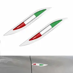 1 пара 3D металлический автомобиль украшение металлический клей Италия флаг грузовик Автомобильная эмблема наклейка для автомобиля