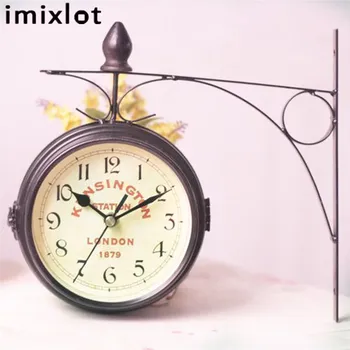 

Imixlot European Style Creative Home Hanging Clock Mini Numeral Retro Desk Alarm Snooze Clock Convenient Alarm Clock Home Decor
