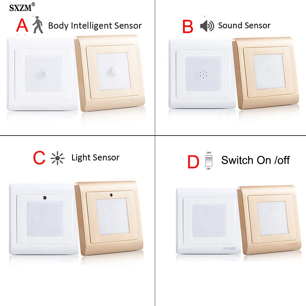

Led Wall Light Steps Ladder Wall Foot lamp PIR motion/light /Sound sensor Night Lamp Recessed LED Stair Light Wall bulb