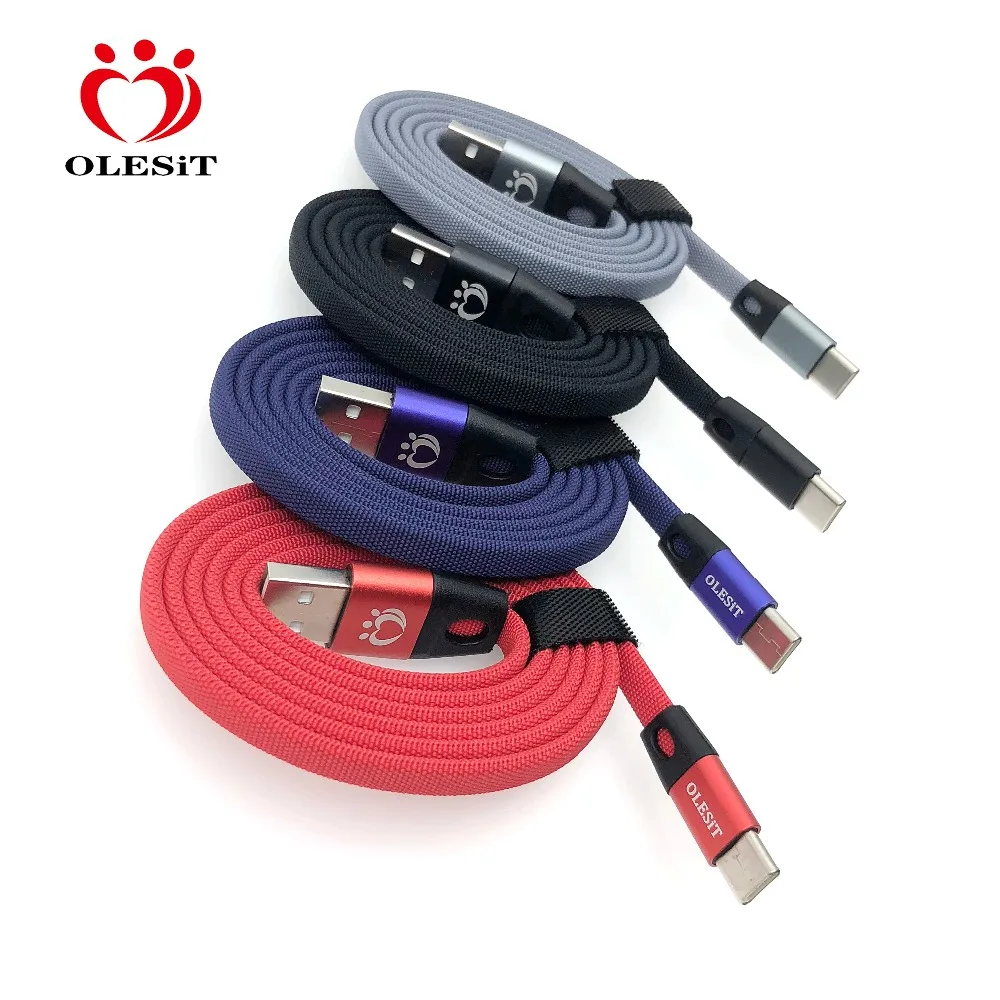 100 шт./лот OLESiT UNS-K155/K156/K157 1 м 3а плоский Micro USB кабель для зарядки и передачи данных