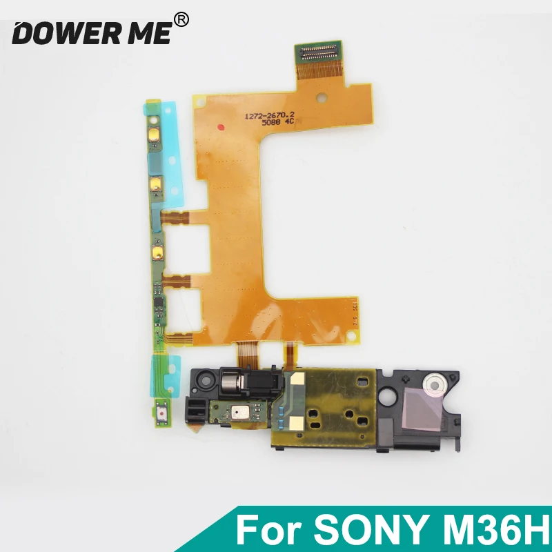 

Dower Me Power On/Off Volume Camera Button Flex Cable With Microphone Vibrator For Sony Xperia ZR M36H C5502 C5503