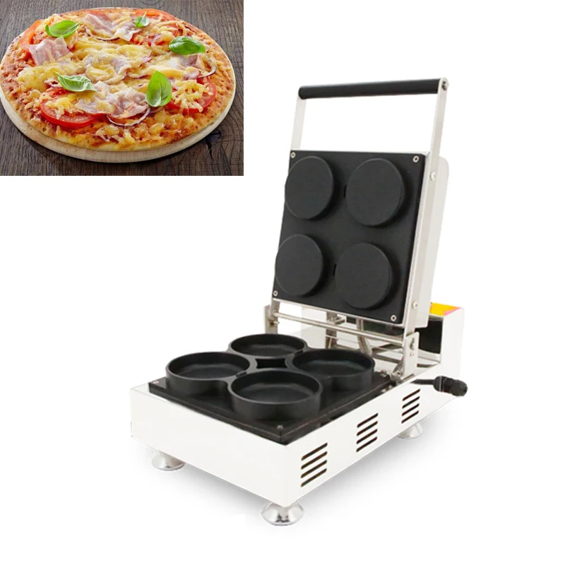 

Mini Pizza Making Machine Pizza 4pcs Waffle Baking Maker/Party Snack Baker Machine/Pizza cookie making machine