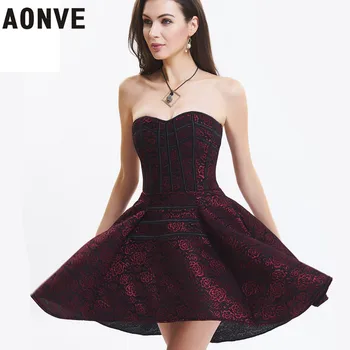

AONVE New Women Corsets Sexy Dress Lace Up Overbust Waist Trainer Bustiers Off Shoulder Backless Shaper Dresses For Party Club