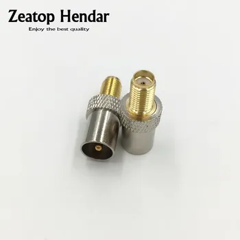 

100Pcs Brass TV IEC PAL DVB-T Male Jack to SMA Female Plug 50 Ohm Connector RF Straight Coaxial Adapter