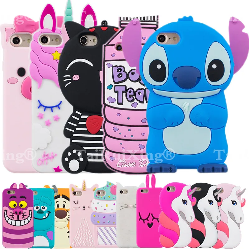 

3D Cute Unicorn Minions Stitch Phone Silicone soft Case Cover For Samsung Galaxy J3 2016 J320P J320F J3 (2015) Cases Gel Shell