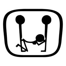 Car Sticker 14.7*15.2cm Fun Aufkleber Auto Logo Sex Decal cartoon oem window body vinyl Black/Silver etc 13 color
