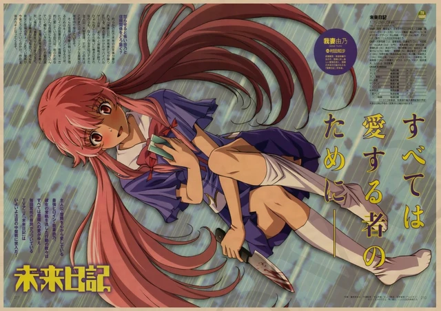 The Future Diary Mirai Nikki Anime Sticker for Sale by Anime Store