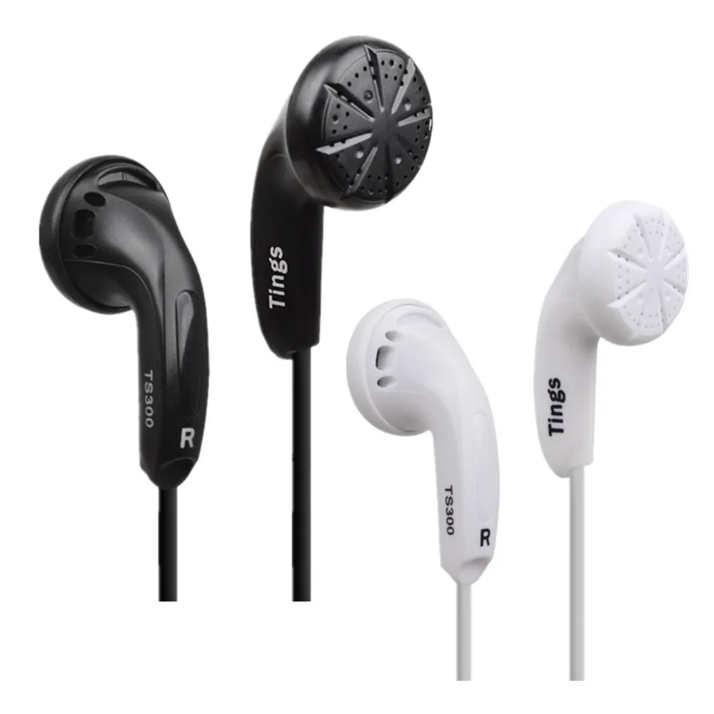 Newest FENGRU TS300 DIY MX500 In ear Flat Head earphone HiFi Bass Earbuds DJ Earbuds Bass Sound 