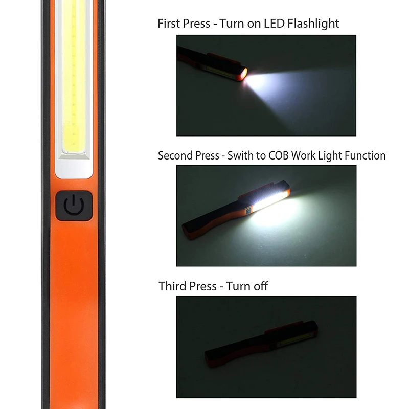 Портативный COB рабочий флэш-светильник светодиодный USB Перезаряжаемый фонарь с ручкой портативный светильник с ручкой уличный Магнитный инспекционный светильник Ночной светильник