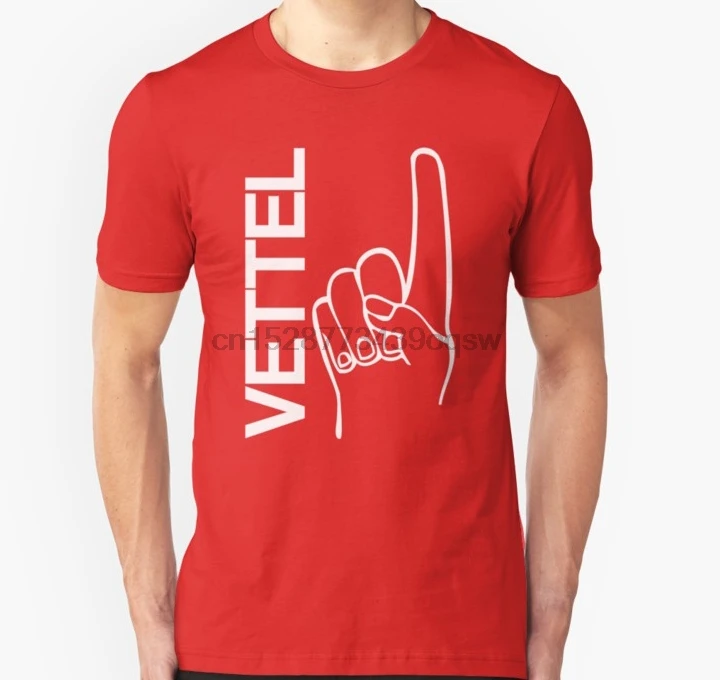 Мужская футболка с коротким рукавом Sebastian Vettel 5 finger Slim Fit T Shirt tops Женская | одежда