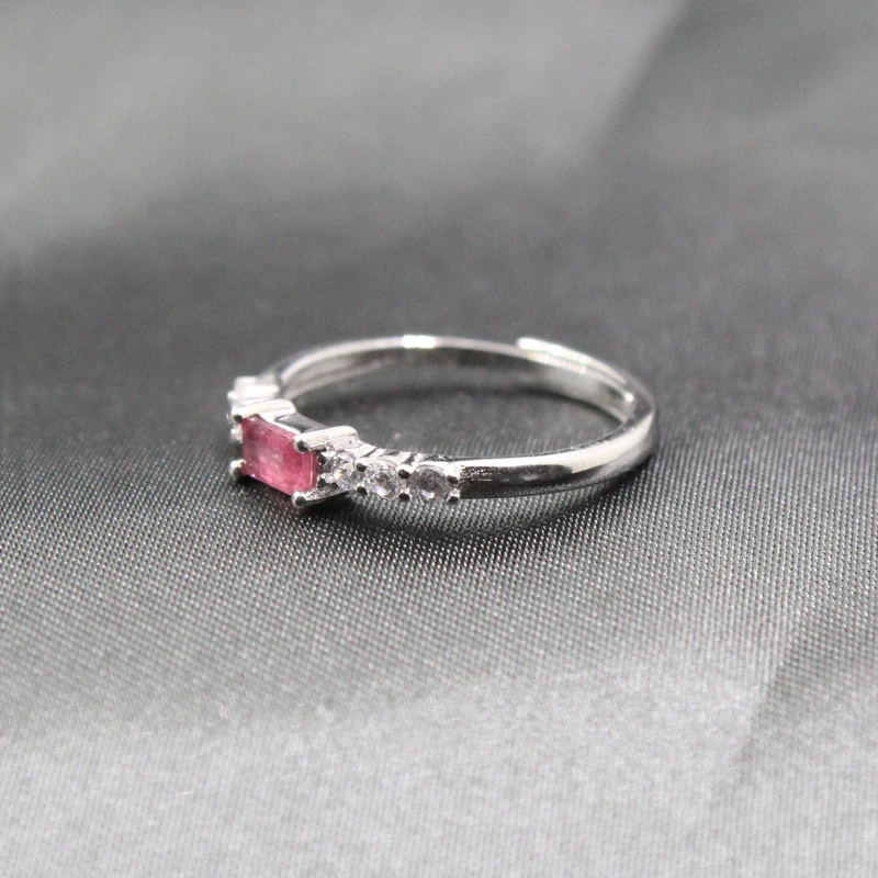 Ювелирные изделия colife натуральный розовый турмалин кольцо 3*5 мм Турмалин серебряное кольцо 925 серебро Турмалин ювелирные украшения, обручальное кольцо для девочек