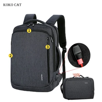 

New Men Backpack for Teenager 15" Laptop Backpacks Multifunction Rucksack USB Charging Travel Shoulder Bags Large Mochila