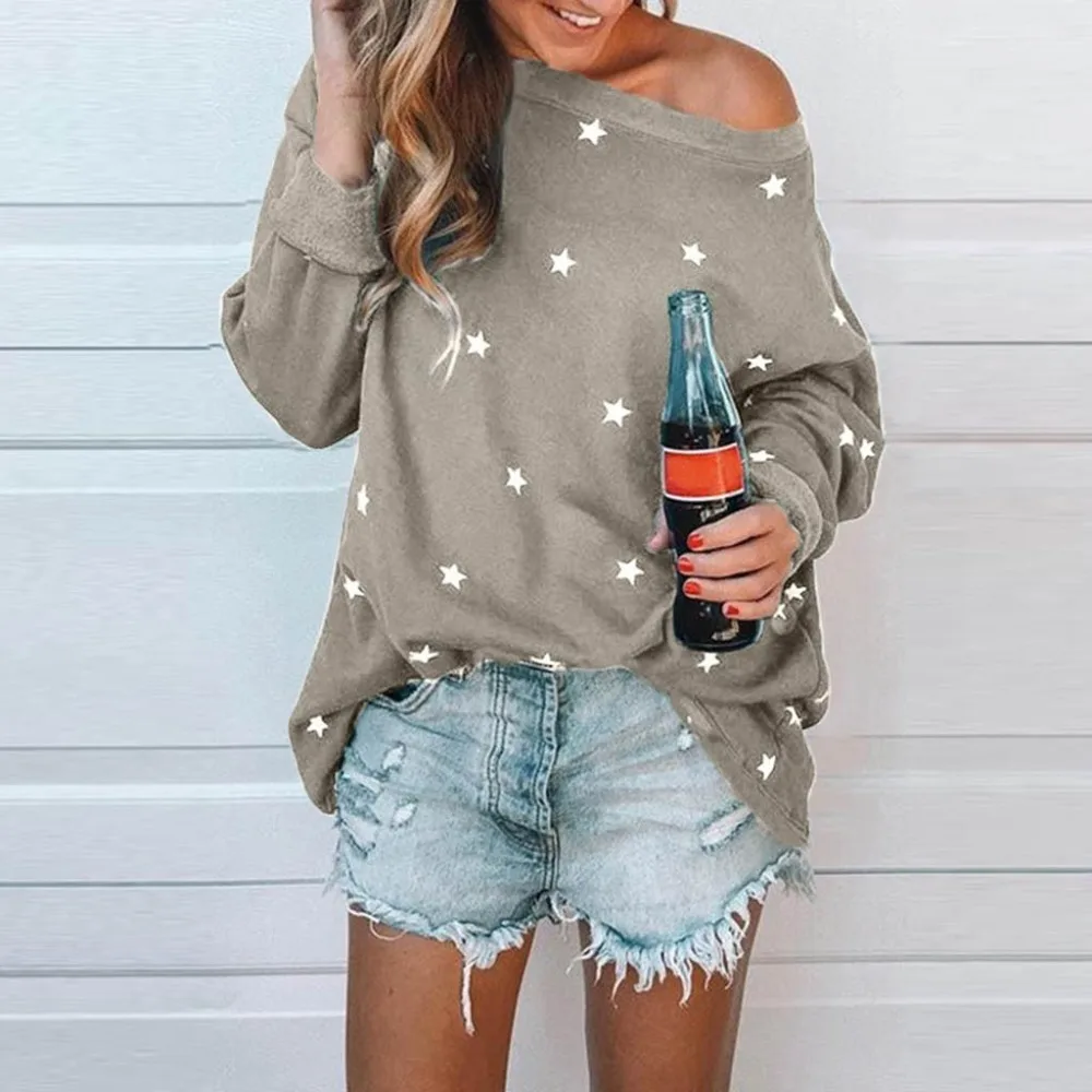 

2018 New Women Long Sleeve Patchwork Pullover Elbow Patches Cowl Skew CollarFemme Long Tops Casual Spring Autumn Blouse Shirts
