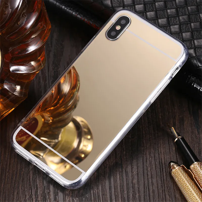 

TPU Soft Silicone mirror Case for Redmi 6 Pro 6A Note 7 6 Pro Fashion Makeup Full Coverage Cover