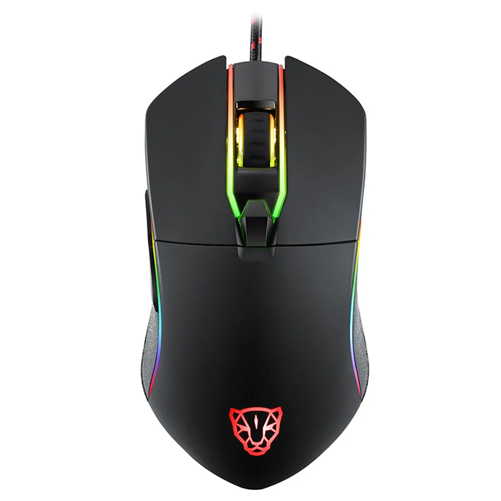 Игровая мышь MOTOSPEED V30 геймерская 3500 точек/дюйм с RGB подсветкой 6 кнопок Проводные