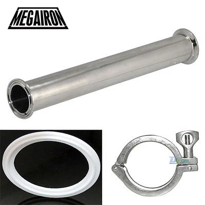 MEGAIRON 1 5 OD 38MM Sanitary Spool Tube Ferrule 50 5MM Flange PTFE Gasket Tri Clamp