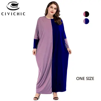 

CIVI CHIC One Size Loose Robe Longue Femme Vintage Patchwork Autumn Maxi Dresses Women Long Sleeves Casual Party Vestidos DRS190
