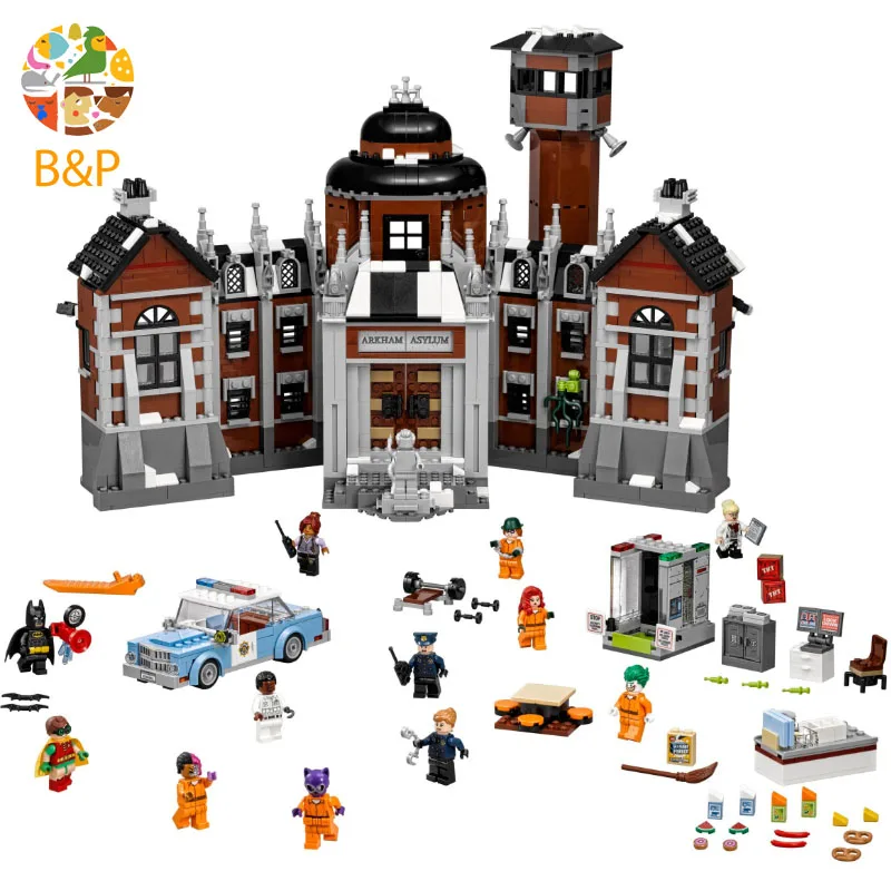 

Leoging 70912 1228Pcs Batman Movie Series The Arkham Asylum Model Building Blocks Bricks Education Toys Gift 07055 Lepin