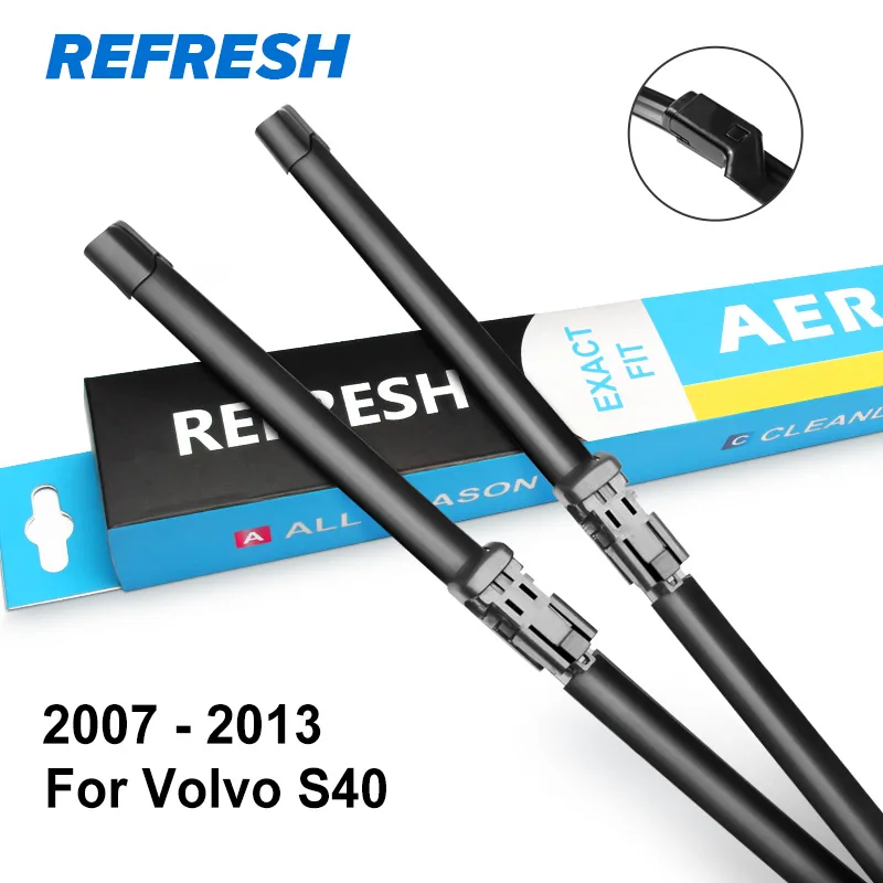 REFRESH Щетки стеклоочистителя для Volvo S40 Подгонка бокового штифта Руки / рычаг крюка / рычаги с кнопками Модель Год с 1995 по 2013 год - Цвет: 2007 - 2013