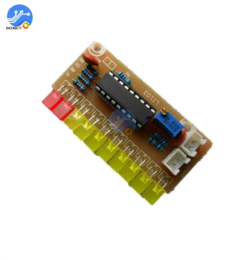 LM3915 10 светодиодный индикации уровня звука анализатор спектра индикатор DIY люкс