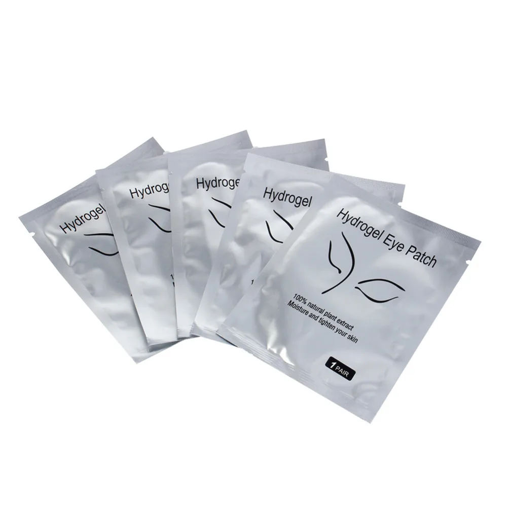 100 пар/лот безворсовые пластмассовые накладки для глаз Hydra гелевые накладки для наращивания ресниц инструменты для красоты