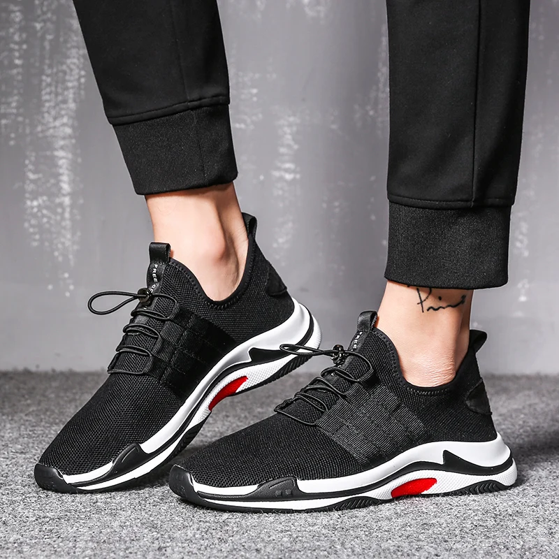Sapato De Moda Caminhada Respirável Homem Botas Sapatos Masculino Mycoron Preto Casuais Recomendar Sapatilha Leve 2018 Marca 0Op0xYwq