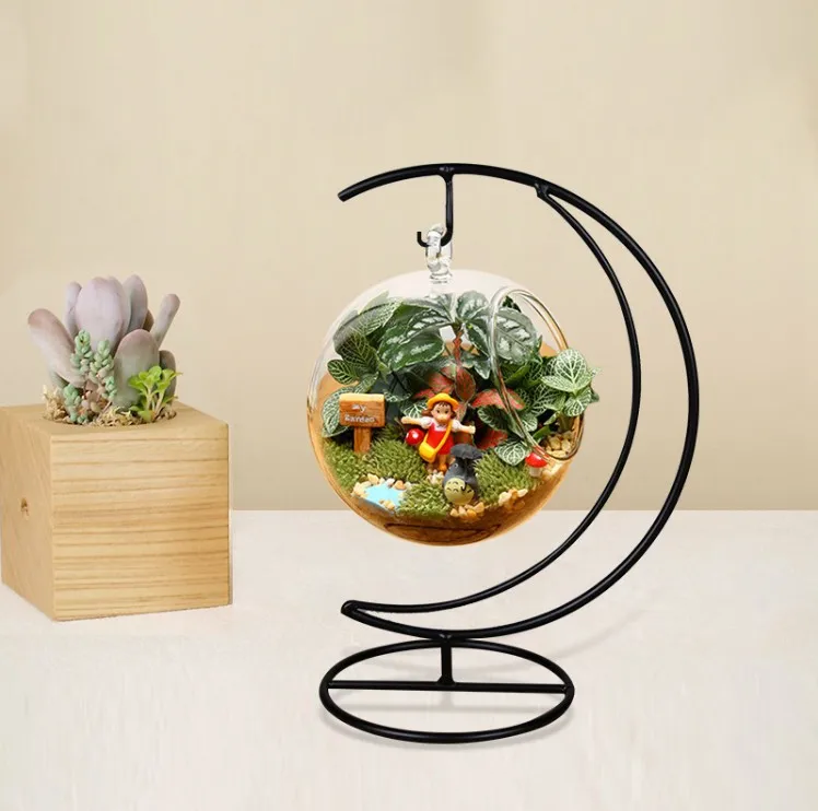 

Hanging Crystal Flower Vase Planter Terrarium Container Vases Pot Home Wedding Desk Party Decoration hydroponic Landscape bottle