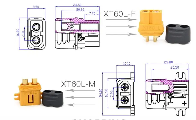 20 шт.(10 пар) Высокое качество XT30 XT30U XT60 XT60H XT60L XT60PW XT90 XT90S разъем для батареи мультикоптера